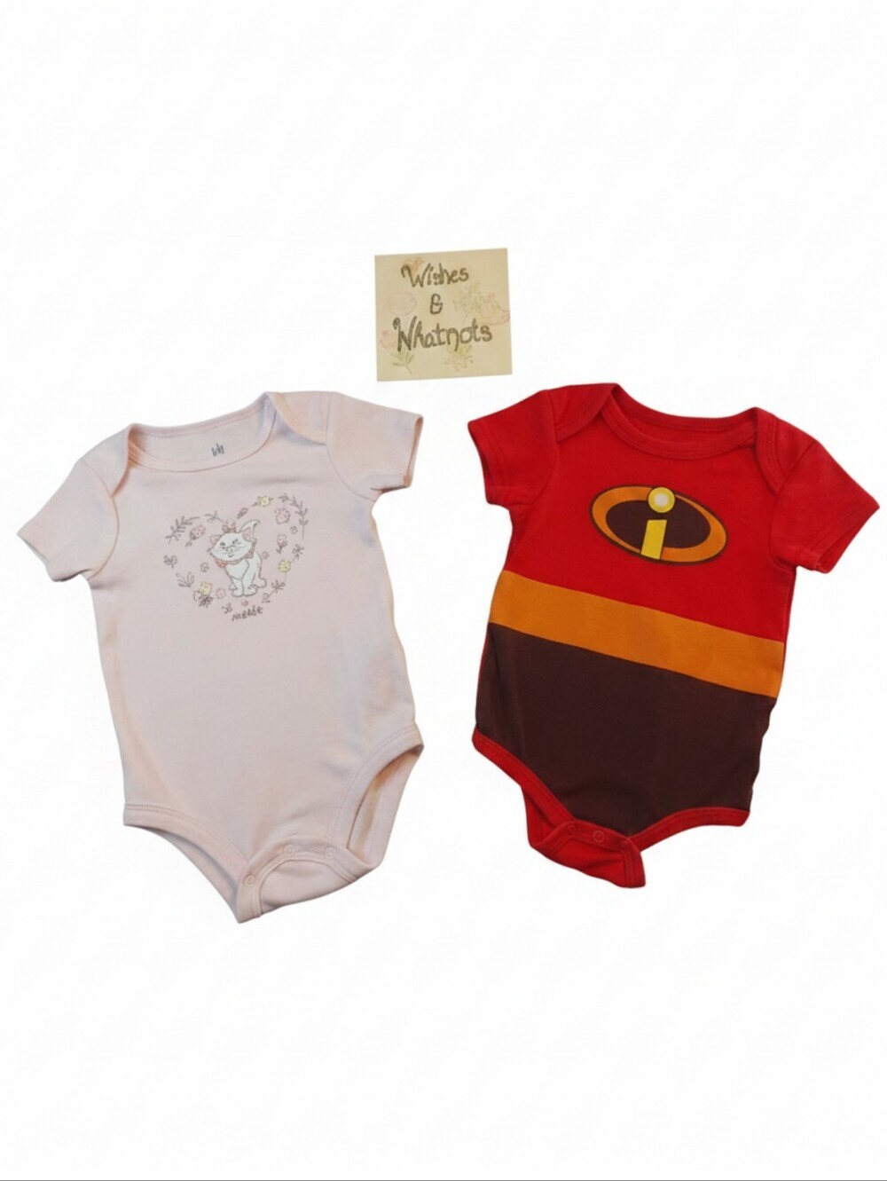 🔥5/$25🔥Disney Kitten Onesie &  Incredibles Infant Bodysuit